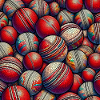 Cricket Ball Mosaic