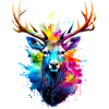 Cerf peint