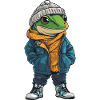 Gecko Lizard Funny Winter