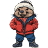 Beaver Funny Winter