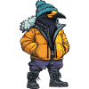 Raven Crow Funny Winter