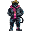 Panther Funny Winter