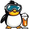 Penguin après-ski beer