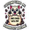 Coffee addicted kitten