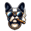 French Bulldog with Sunglasses