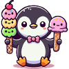 Pinguin mit Eis
