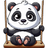Panda on Swing Playground Adventure