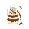 Chat gâteau raté