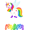 Stolt mamma hbtq pride jämlikhet regnbågsflagga