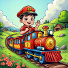 Child driving trains