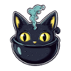 Cat Cauldron Cat Witch Halloween