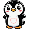 Penguin Comic Heart