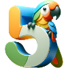 Children's Design – Parrot and Numbers