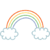 Rainbow dyed