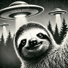 Lusitges Sloth UFO Alien Selfie