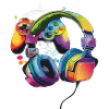 Gamer - Headphones and Controllers