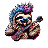 Sloth Rock and Roll Guitarist