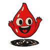 Red Funny Happy Drop