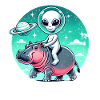 Alien on Nielpferd