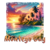 Jamaica Sunset Beach Grunge Design
