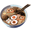 Ramen bowl with egg shrimp