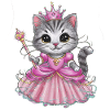 Cat in princess dress