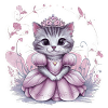 Cat in princess dress