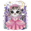 Cat in princess dress