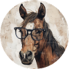 Pferd mit Brille