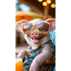 Ambiance de cochon tropical