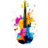 Buntes Violine Musik