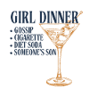 girl dinner blue