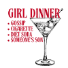 girl dinner red