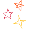 Sterne dreifarbig