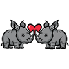 Rhino Couple Valentine's Day