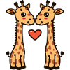 Girafe Couple Saint-Valentin
