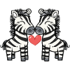 Zebra Couple Valentine's Day