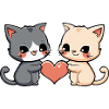 Chat Couple Saint-Valentin