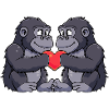 Couple de gorilles Saint-Valentin