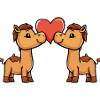 Couple de chameaux Saint-Valentin