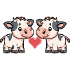 Cow Couple Valentine's Day