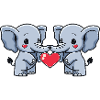 Elephant Couple Valentine's Day