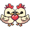 Chicken Couple Valentine's Day