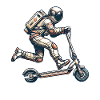 E-Scooter E-Roller Astronaut Scooter