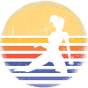 Gymnast Retro Sunset Rhythmic Gymnastics