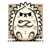 Sulking and offended cute hedgehog