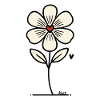 Fleur avec coeur