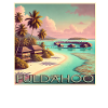 Fuldahoo Malediven Überwasser-Bungalows Retro