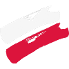 Poland Flag - Brush Stripes