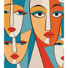 Visages abstraits